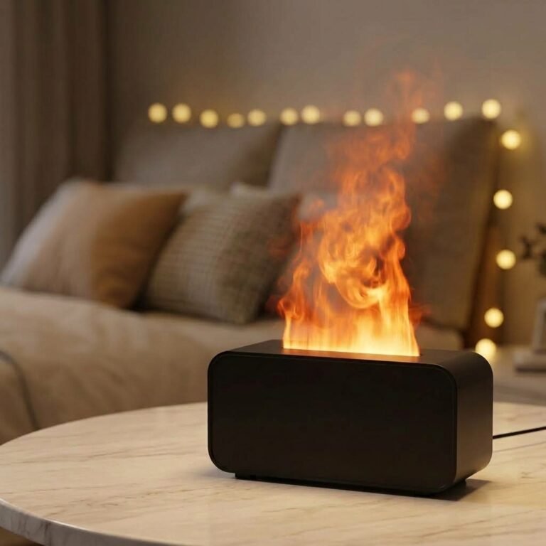Humidifier and Aroma Diffuser with Flame Simulation